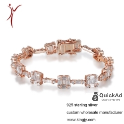 Custom wholesale  sterling silver bracelets for chain shop